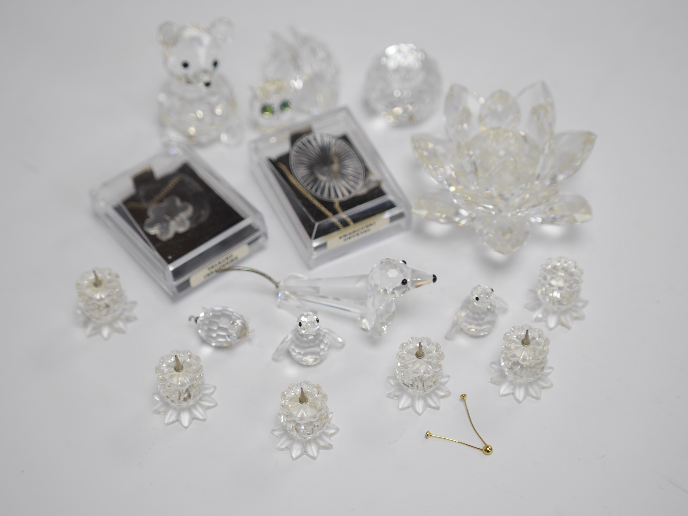 A collection of boxed Swarovski crystal figures. Condition - varies